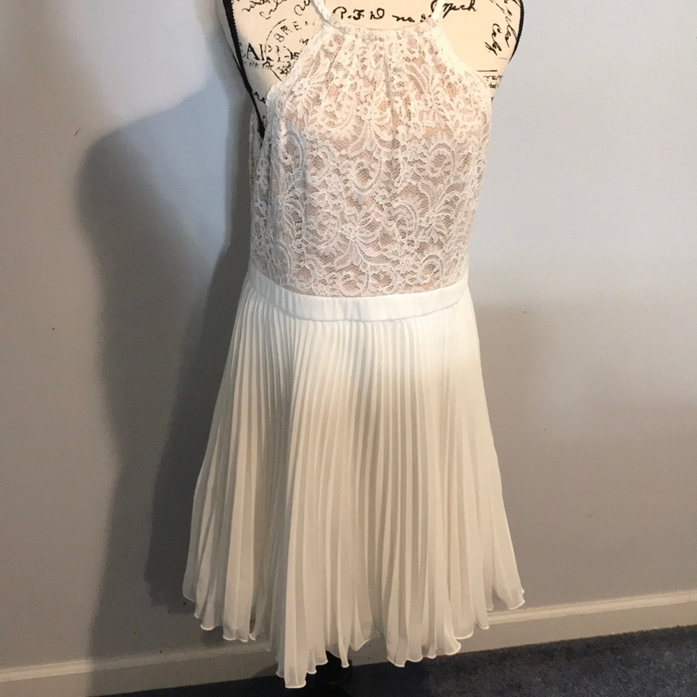 Nude and white bride/bridal dress size 14